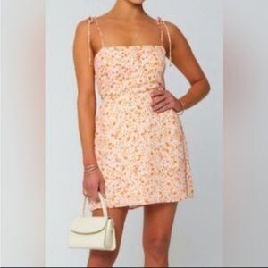 Jojo for Resa floral mini dress with tie straps size small
